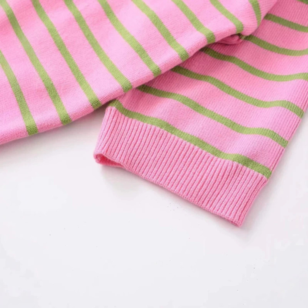 ZARA Summer Essential Striped Round Neck Knit Top